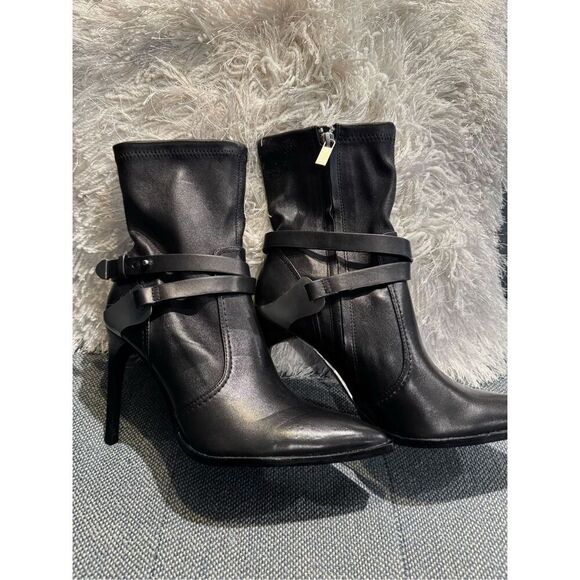 Reiss Hayworth Stiletto High bootie black size 38/ 7.5 new with box - Picture 2 of 14